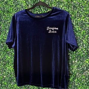 Royal Blue Velour Shirt